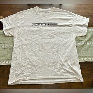 Mario Kart White Graphic Tee for Men - Casual Short Sleeve